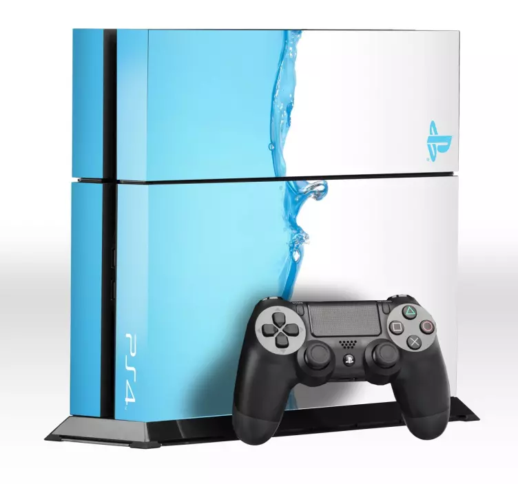 Autocollant PS4 eau bleue - TenStickers