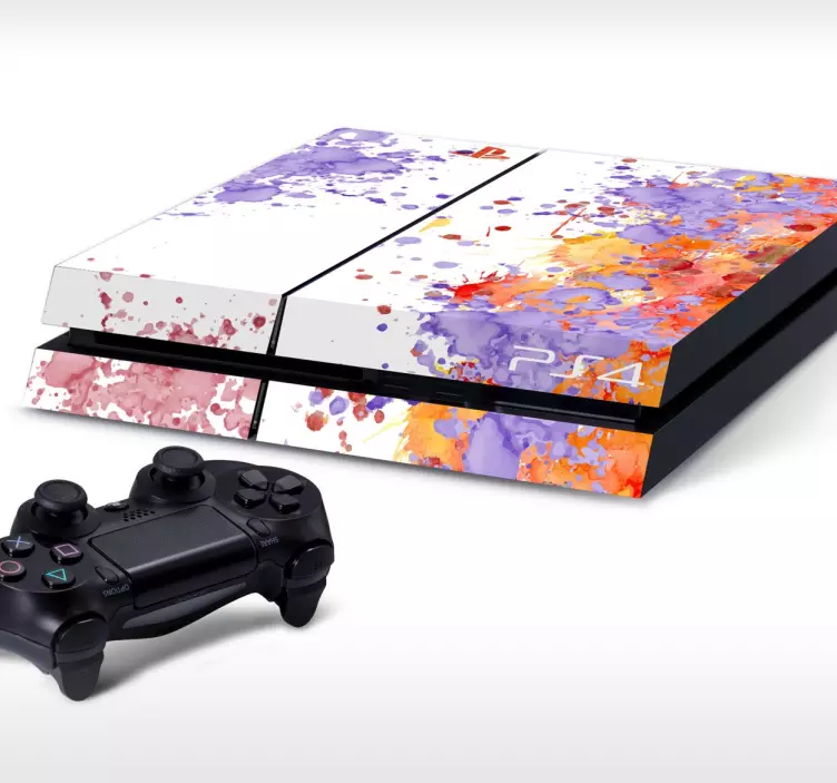 Autocollant PS4 taches de peinture - TenStickers