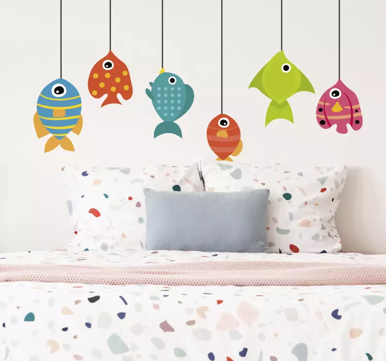 Sticker Poisson Petits Poissons Colorés - TenStickers