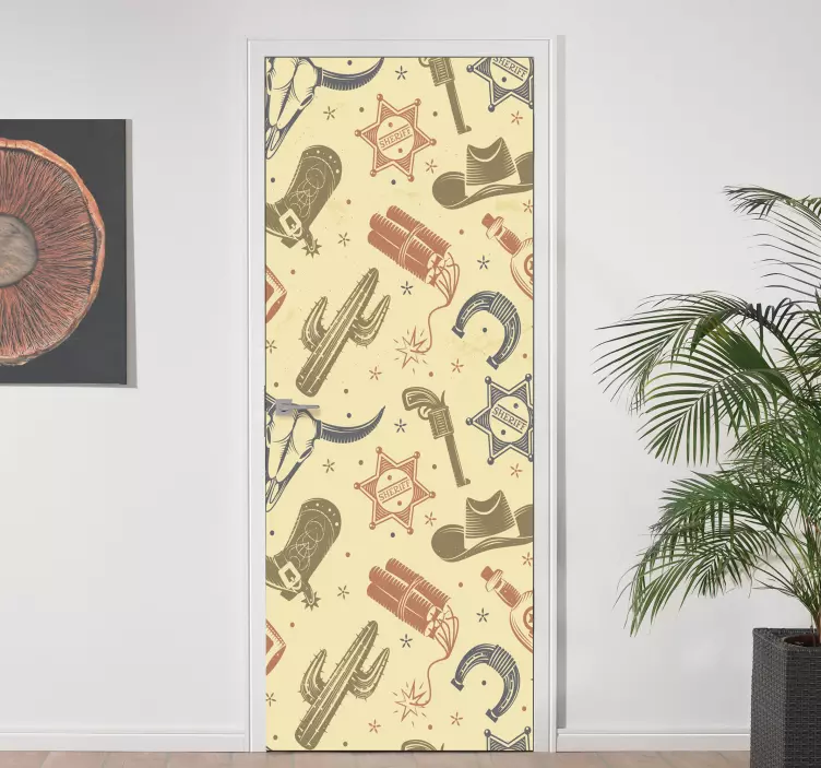 Sticker porte éléments sur le thème western - TenStickers