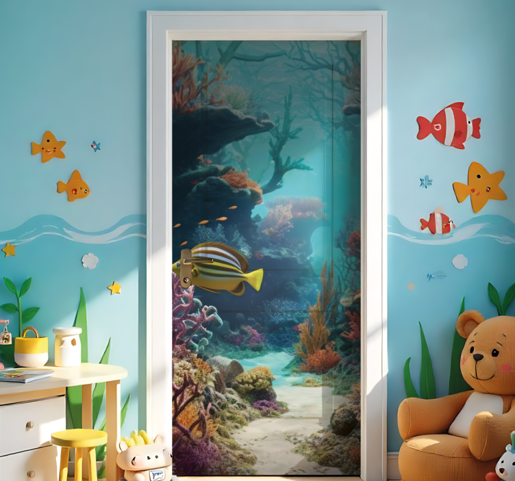 Sticker porte océan pour chambre d'enfants - TenStickers