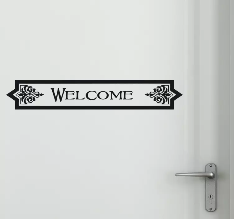 Sticker porte welcome tribal - TenStickers