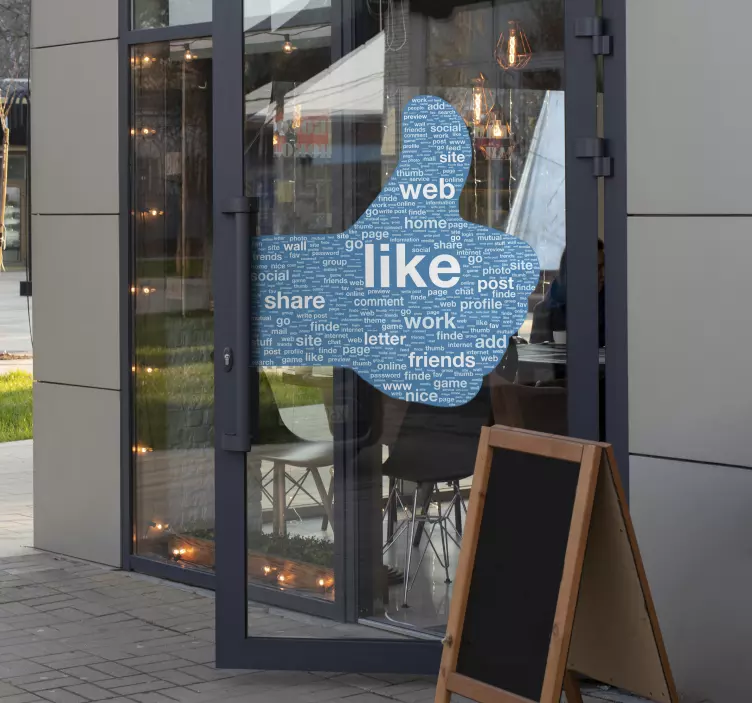 Sticker pouce médias sociaux - TenStickers