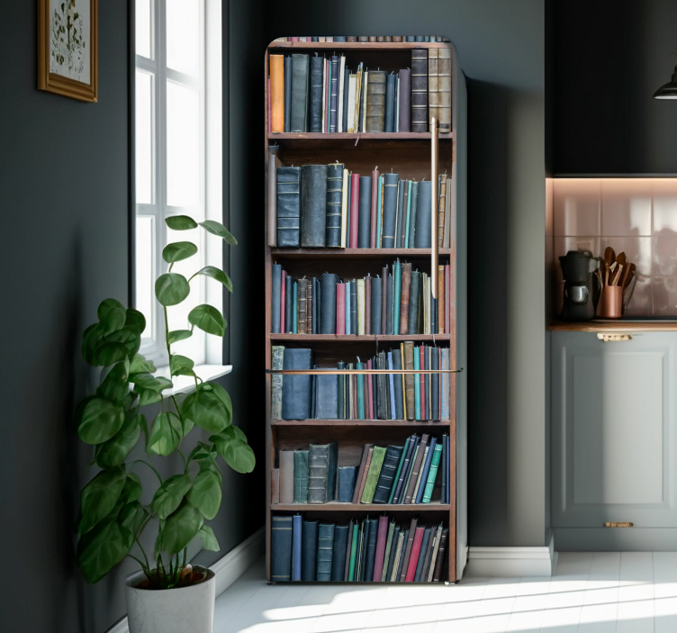 Sticker frigo Étagères de bibliothèque - TenStickers