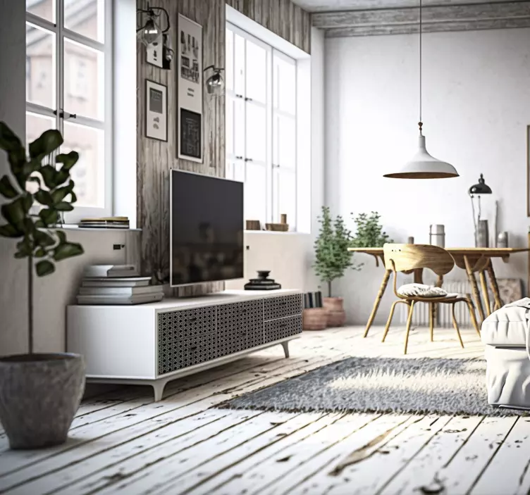 Adhésif Meuble Cannage gris - TenStickers