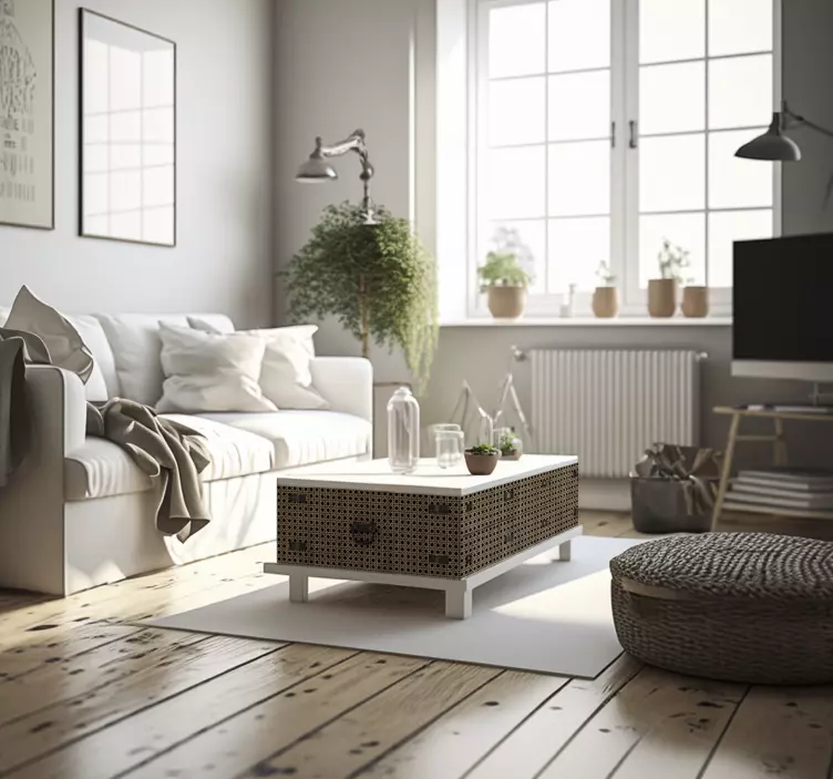 Adhésif Meuble Cannage marron - TenStickers