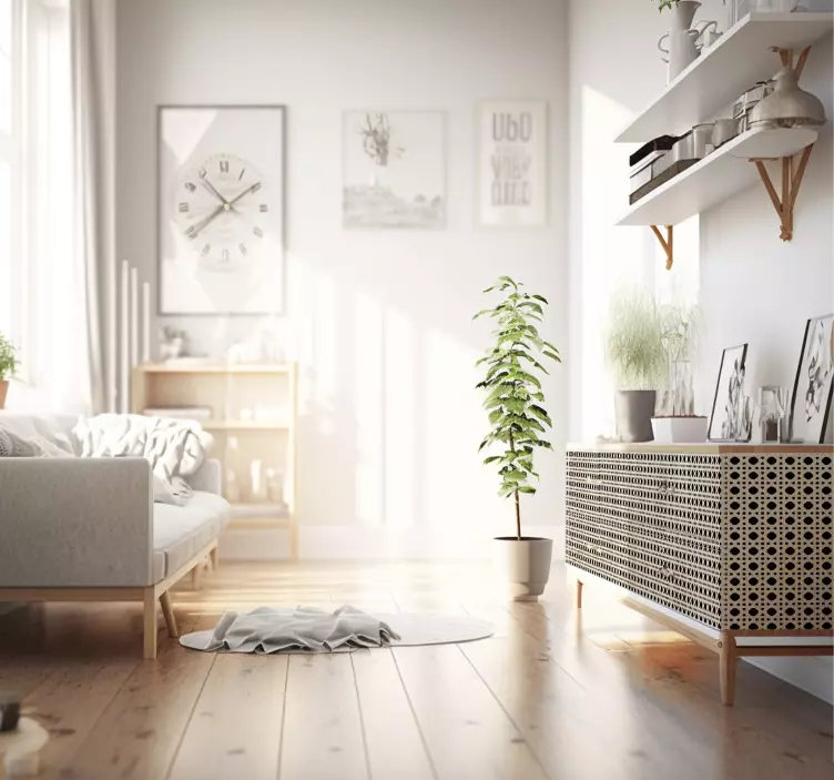 Adhésif Meuble Cannage marron clair - TenStickers