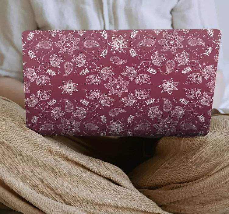 Sticker pour ordinateur style imprimé botanique - TenStickers