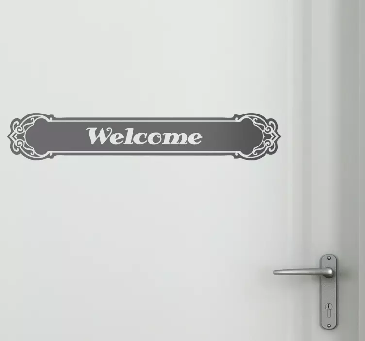 Sticker pour porte Welcome - TenStickers