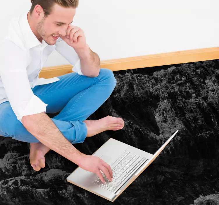 Sticker Sol 3d falaises et montagnes - TenStickers