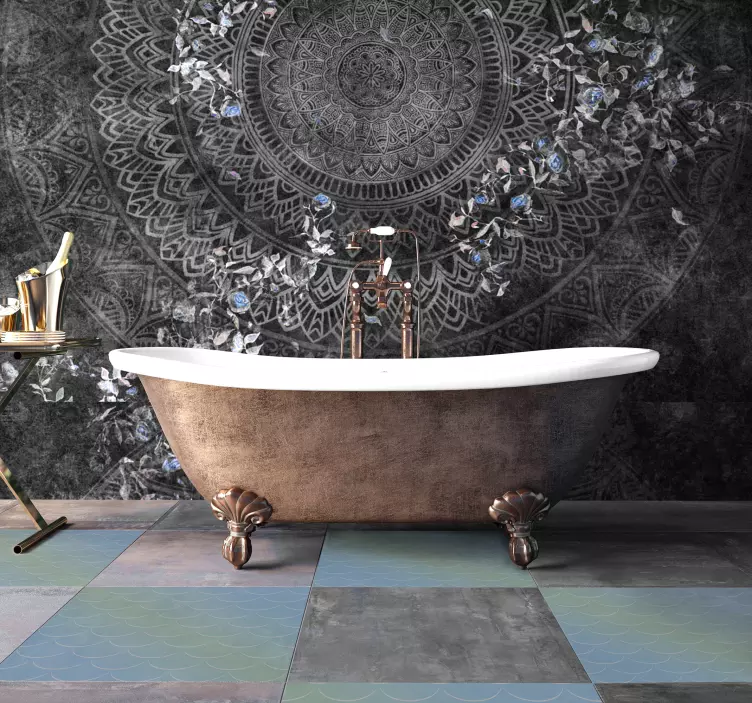 Sticker sol Ecailles pastel - TenStickers