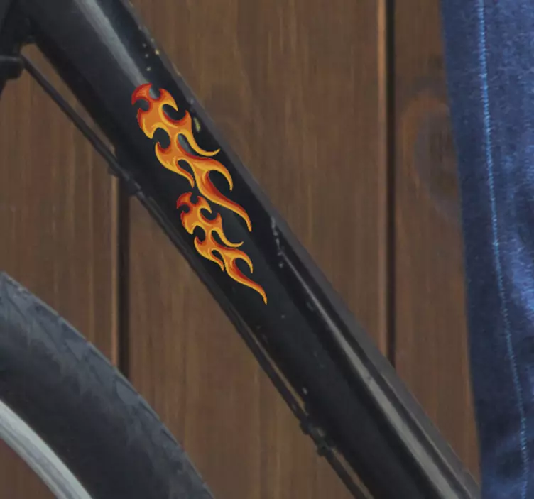 Sticker Vélo Flammes - TenStickers