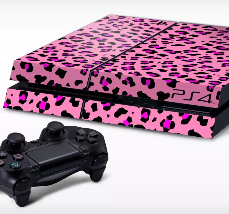 Autocollant PS4 animal print rose - TenStickers