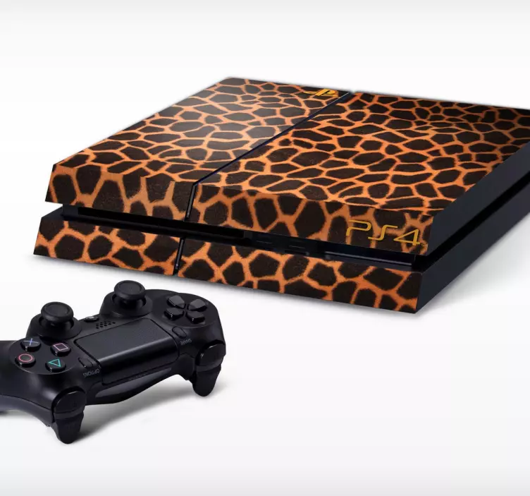 Autocollant PS4 effet texture girafe - TenStickers
