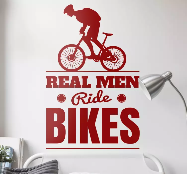 sticker real men ride bikes - TenStickers