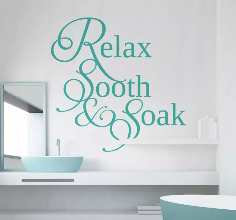 Autocollant Salle de bain text Relax Sooth Soak - TenStickers