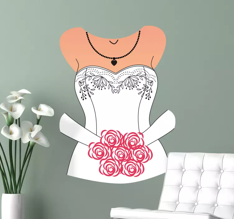 sticker robe de mariée - TenStickers