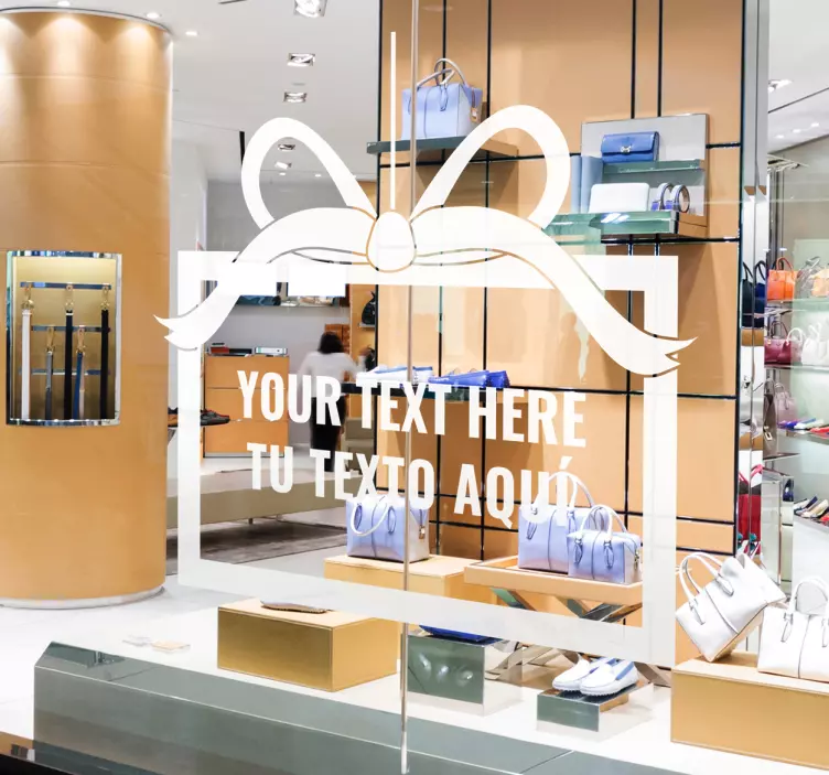 Sticker ruban cadeau de Noël - TenStickers