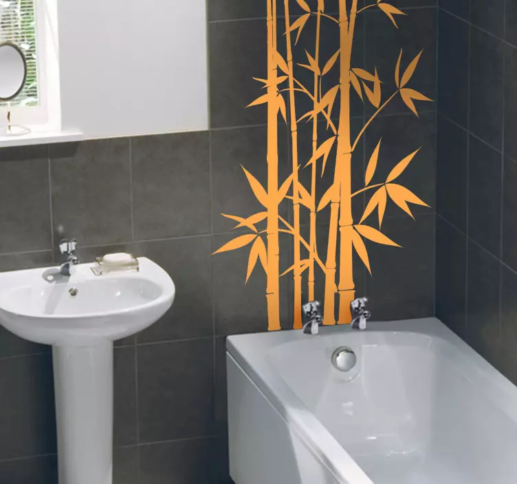 Sticker salle de bain bambou - TenStickers