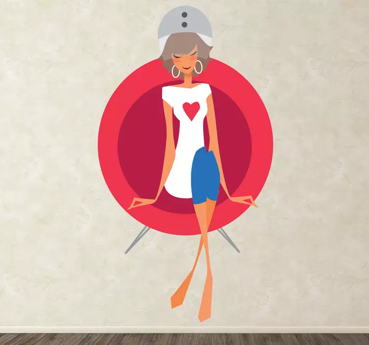 Sticker sechoir salon de coiffure - TenStickers