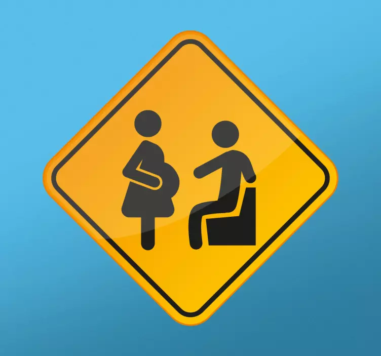 Sticker signalétique femme enceinte - TenStickers
