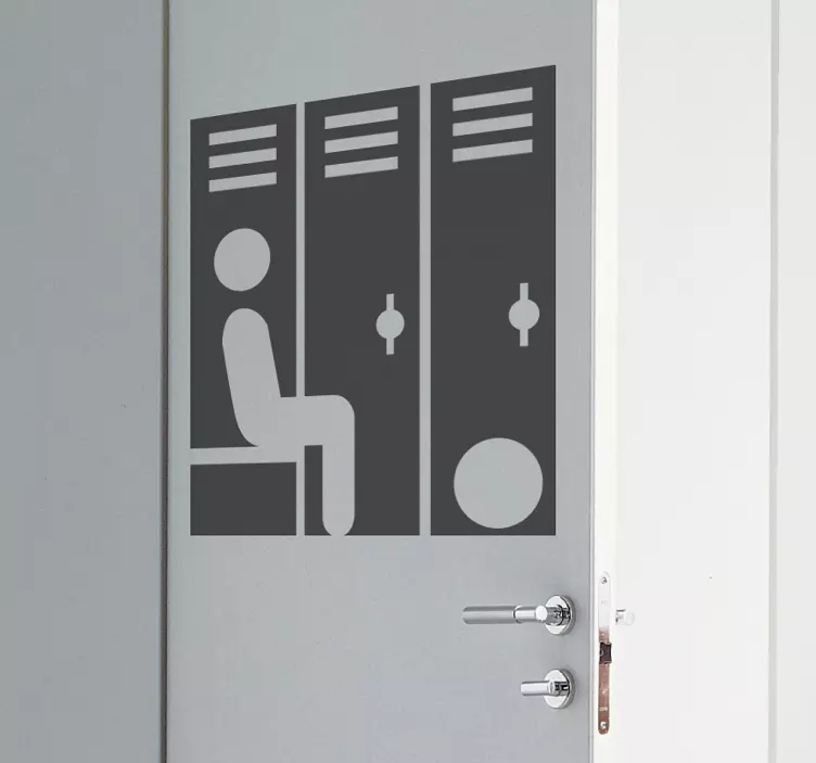Sticker signalétique vestiaires - TenStickers