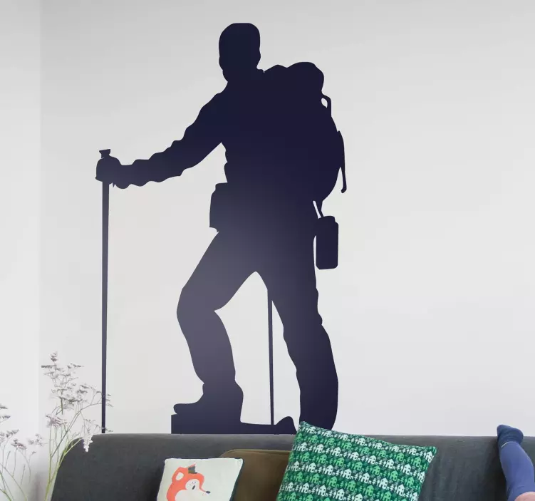 Sticker silhouette alpiniste - TenStickers