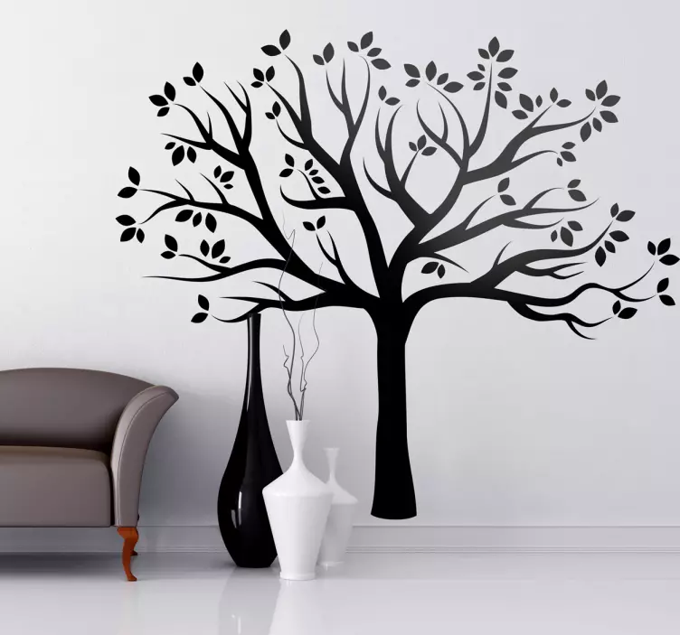 Sticker arbre automne monochrome - TenStickers