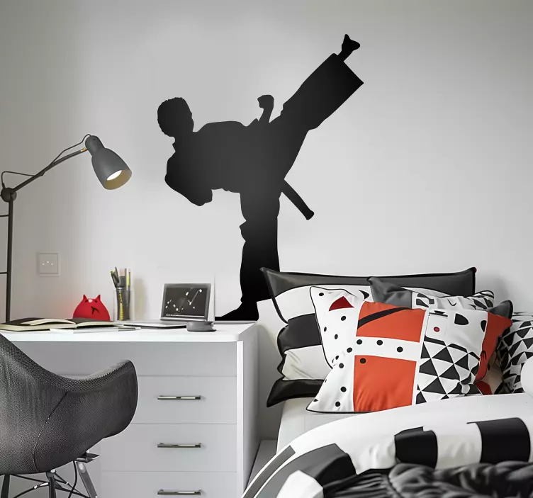 Sticker silhouette karatéka - TenStickers