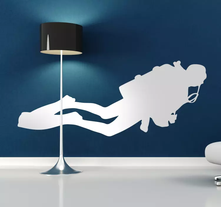 Sticker silhouette plongeur - TenStickers
