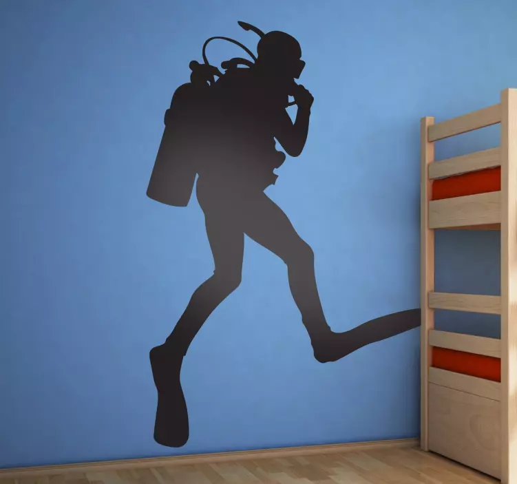 Sticker silhouette plongeur apnée - TenStickers