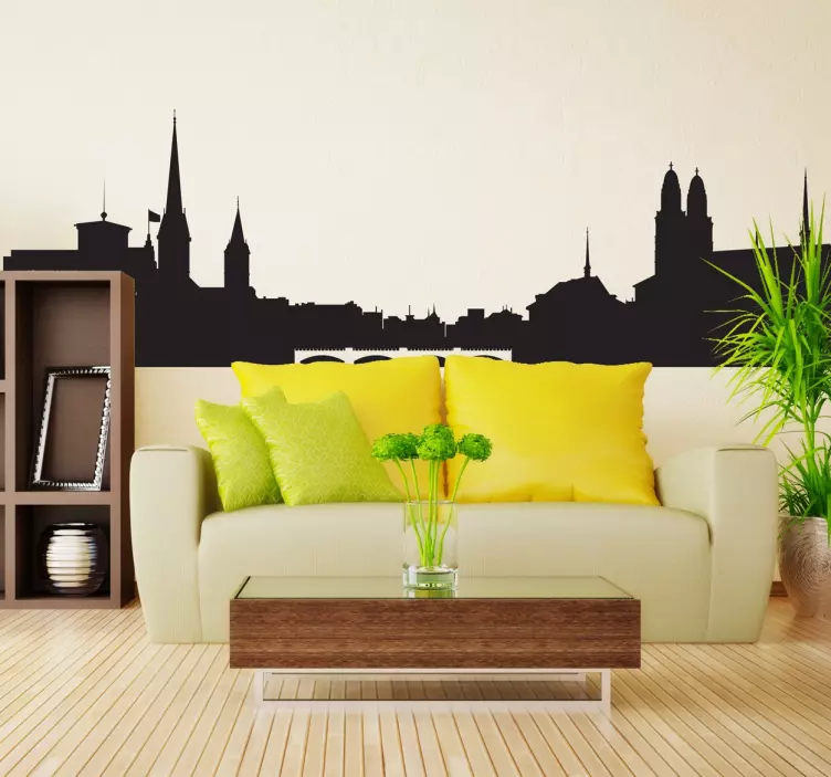 Sticker skyline Zurich - TenStickers