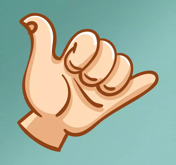 Sticker surf signe de la main - TenStickers