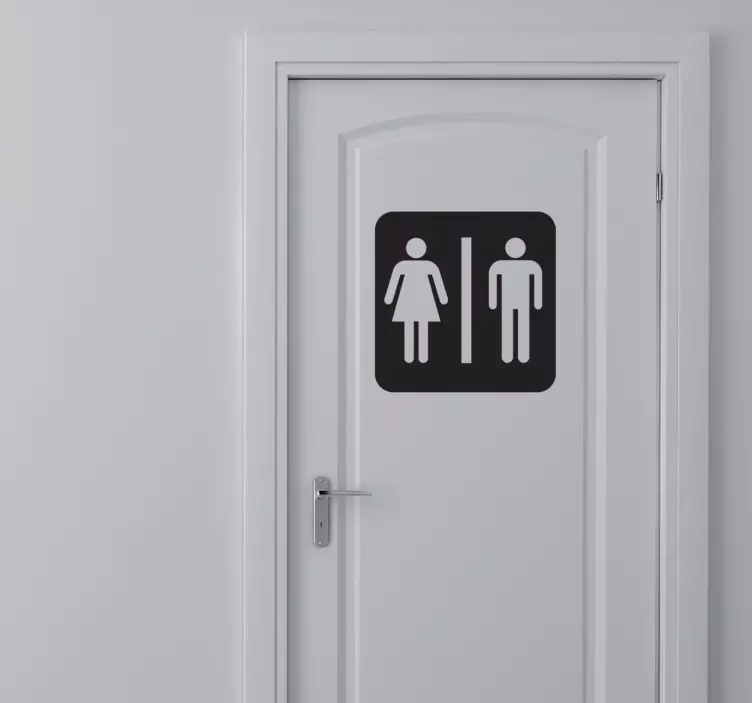 Sticker WC porte salle de bain Homme / Femme - TenStickers