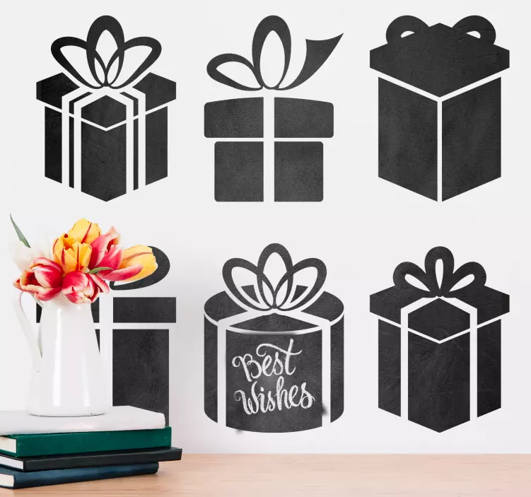 Sticker tableau noir collection de coffrets cadeaux - TenStickers