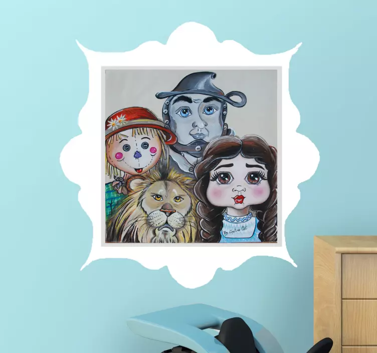 Sticker tableau personnages majo de oz - TenStickers