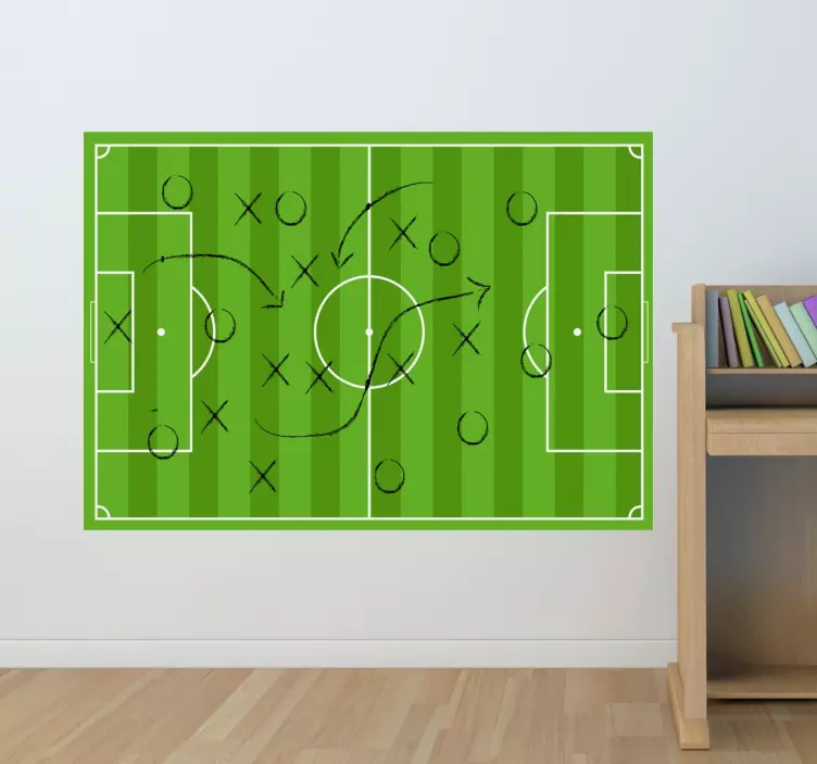 Sticker foot tableau au feutre terrain de football - TenStickers
