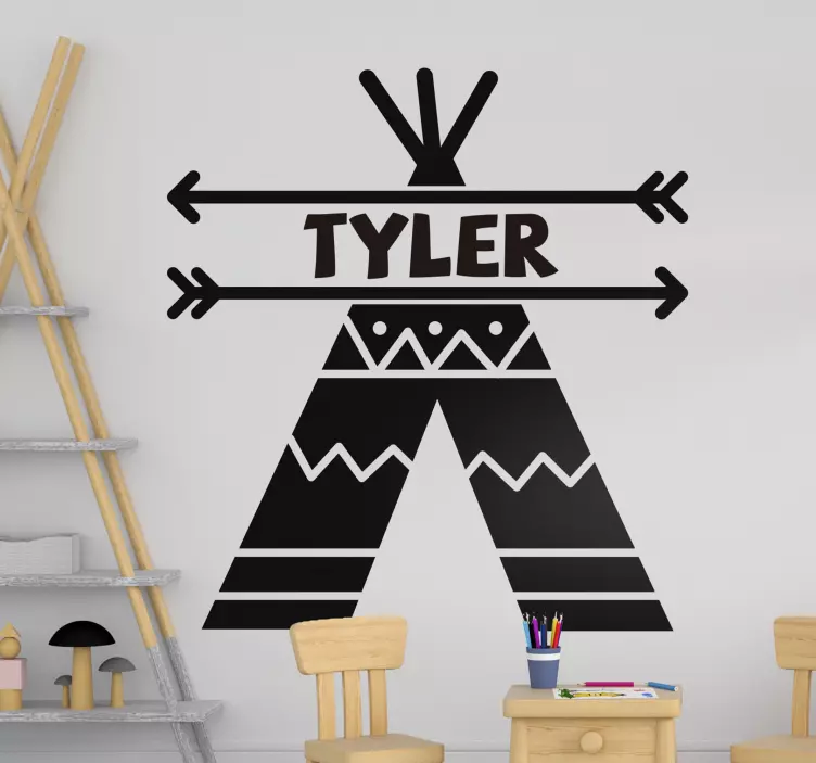 stickers muraux chambre tipi tente pour enfants - TenStickers