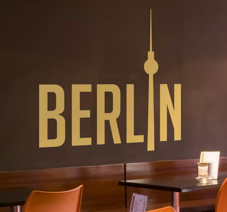 sticker texte Berlin - TenStickers