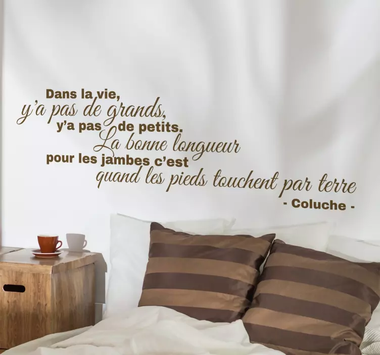 Sticker citation de Coluche - TenStickers