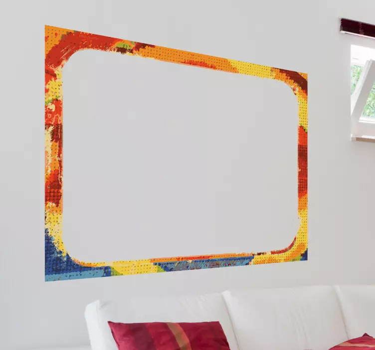 Sticker style cadre texture couleurs - TenStickers