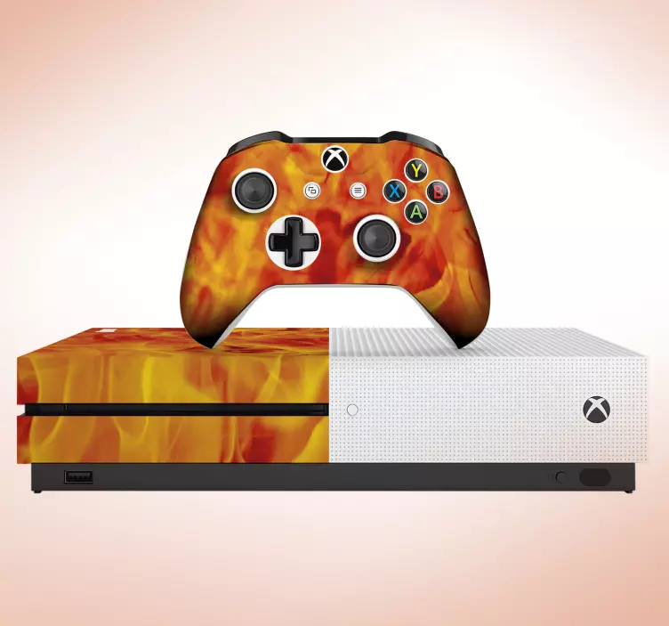 Sticker xbox flammes rouges - TenStickers