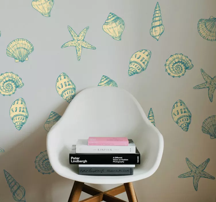 Sticker coquillages effet peint à la main - TenStickers