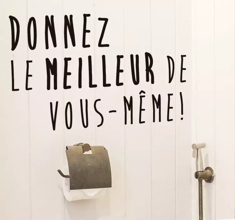 Sticker WC salle de bain texte humoristique - TenStickers