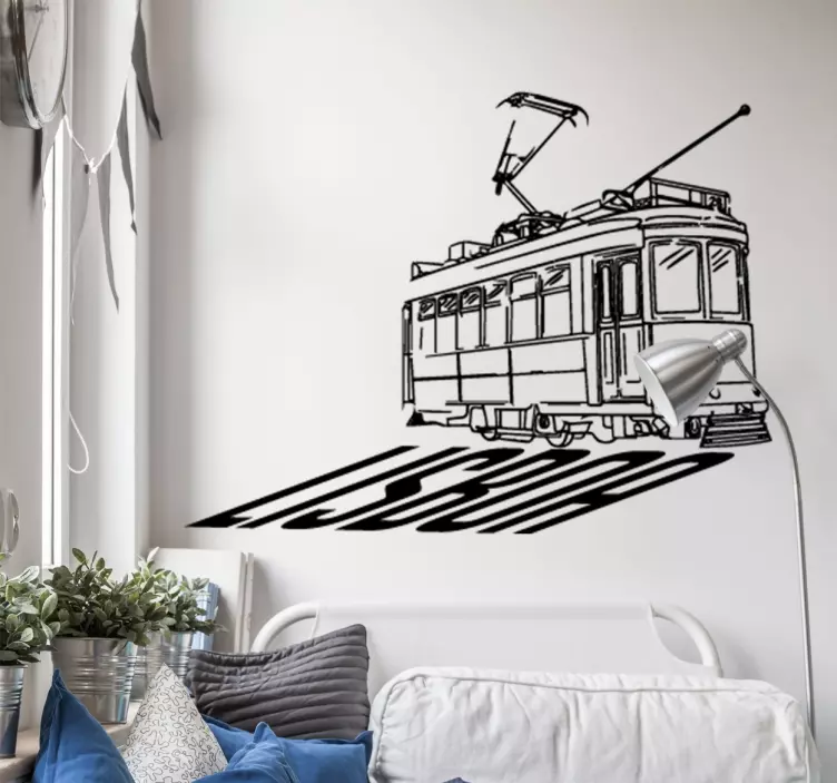 Sticker train Lisboa - TenStickers