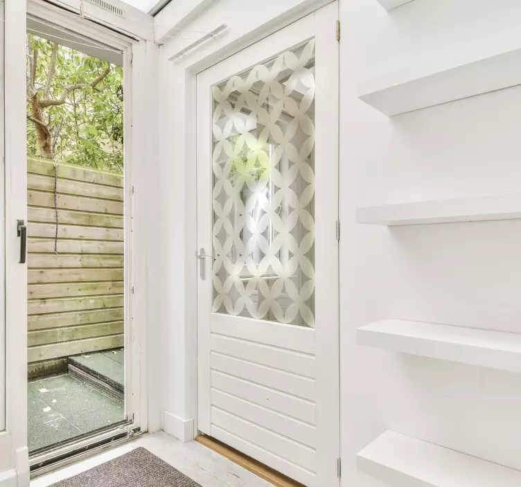 Sticker porte géométrique occultant - TenStickers