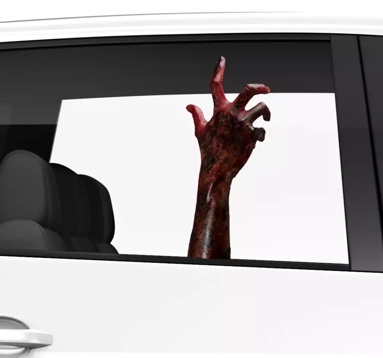 Sticker Trompe l Oeil Mains Zombie - TenStickers
