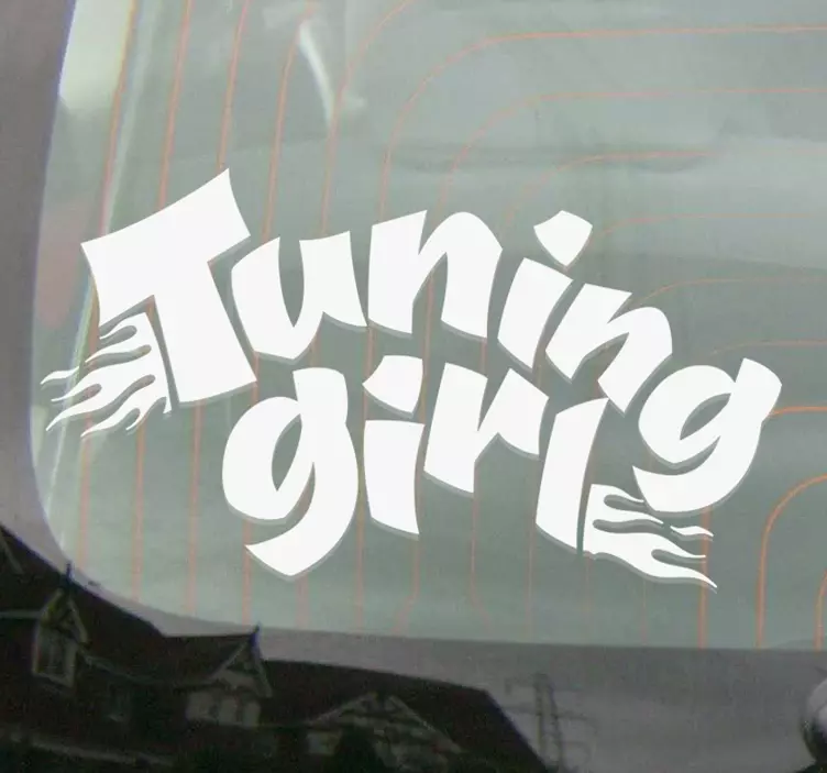 Sticker Voiture Tuning Girl - TenStickers