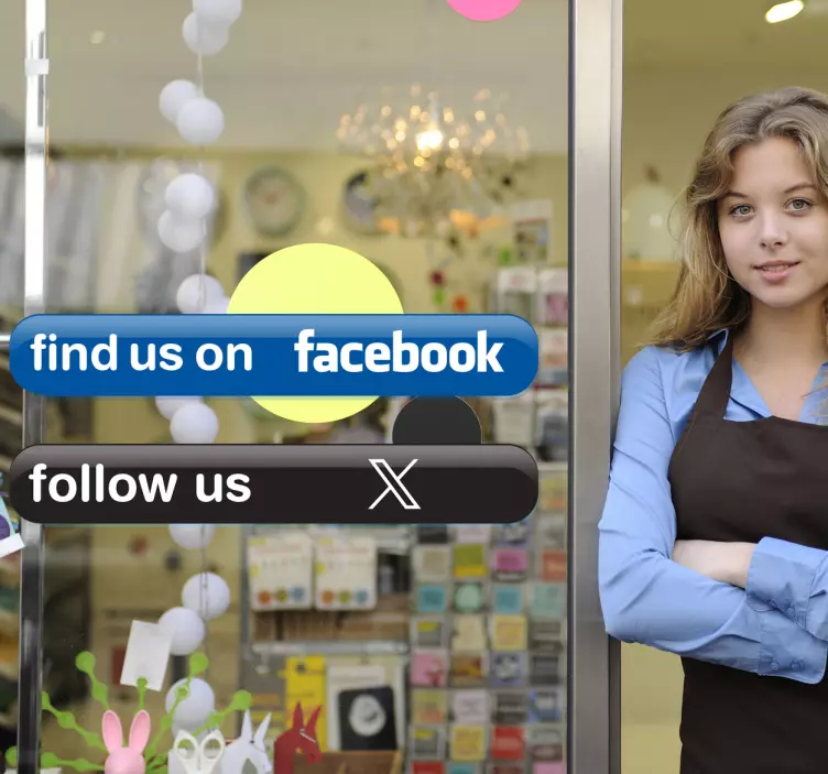 Sticker Twitter Facebook - TenStickers