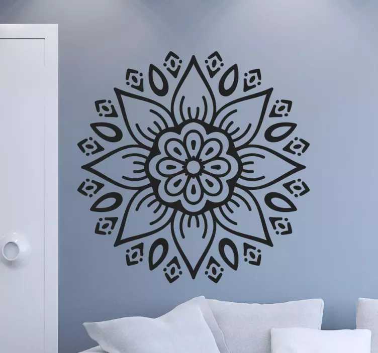 sticker unicolore mandala - TenStickers